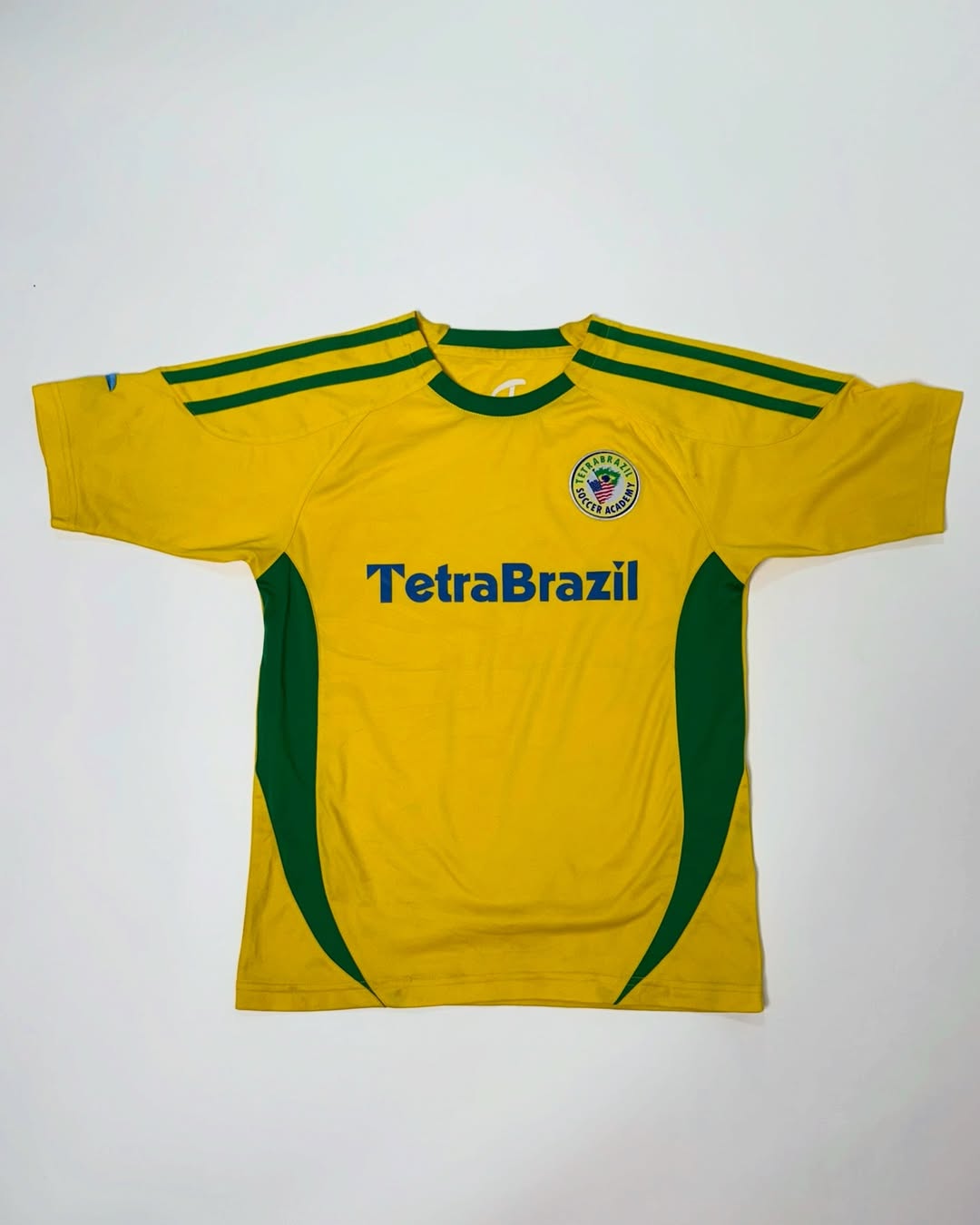 vintage tetrabrazil soccer academy yellow training jersey vintage tetrabrazil soccer academy yellow training jersey