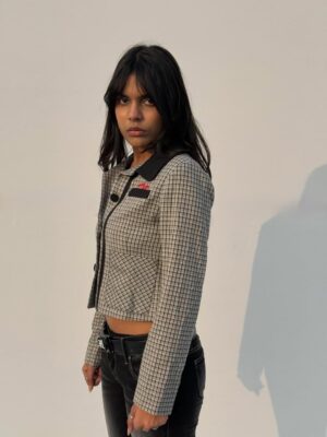 cropped tweed cardigan jacket
