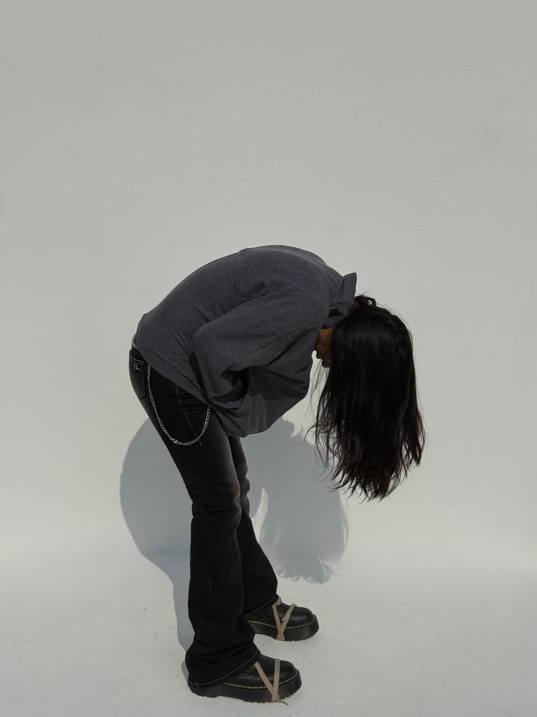 grey double button jacket